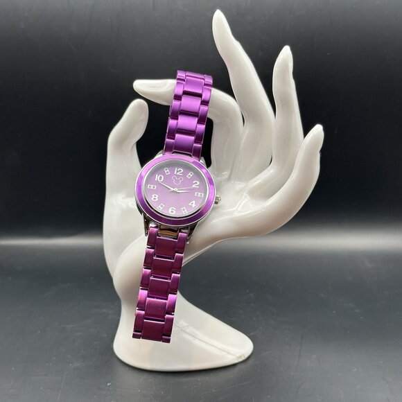 Disney Parks Mickey Mouse Icon Watch Purple Adult Size Water Resistant WORKS - Picture 3 of 9